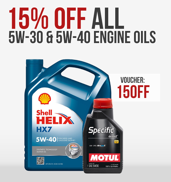 15% OffAll 5w-30 and 5w-40 engine oils