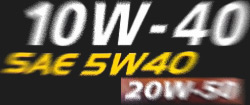 10w-40, SAE 5w40, 20w-50 montage
