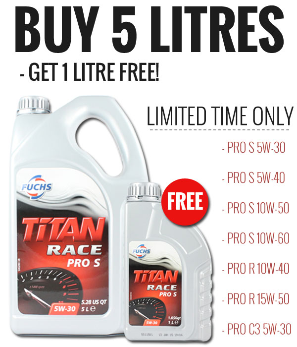 Fuchs Titan Race - buy 5L, get 1L free! Fuchs5and1final