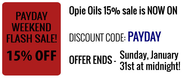 Opie Oils Payday weekend sale! Paydayflashsale